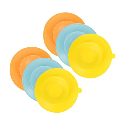 FUNNETOYU 6 Stück Teiliges Saugnapf Matten für Senioren rutschfeste Unterlage für Teller und Becher Doppelter Saugnapf für Sicheren Praktisch und Gelb Blau und Orange FUNNETOYU 6 Stück Teiliges Saugnapf Matten für Senioren rutschfeste Unterlage für Teller und Becher Doppelter Saugnapf für Sicheren Praktisch und Gelb Blau und Orange von FUNNETOYU
