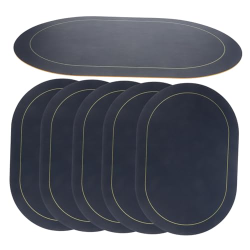 FUNNETOYU 6 Stück Teiliges Tischset PU Lederoptik Wasser und Hitzebeständig Dekorative rutschfeste Platzmatten für Restaurant Hotel Küche Abwischbar Nordischer Stil Blau Gelb FUNNETOYU 6 Stück Teiliges Tischset PU Lederoptik Wasser und Hitzebeständig Dekorative rutschfeste Platzmatten für Restaurant Hotel Küche Abwischbar Nordischer Stil Blau Gelb von FUNNETOYU