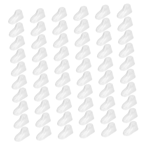 FUNNETOYU 60 Stück Teiliges Transparente Fußmodelle Formstabile Babyschuh und Sockendisplays für Kleinkinder Schonender Schuhaussteller für Booties und Lauflernsocken für Laden und Zuhause von FUNNETOYU