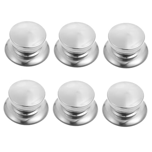 FUNNETOYU 6Stücke Kreativer Ersatzdeckelgriff Hitzebeständige Scald Topfabdeckknöpfe für Suppentöpfe Woks Robustes Küchenzubehör Reinigen von FUNNETOYU