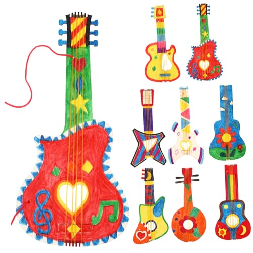 FUNNETOYU 8 Stück Holzgitarre Pappgitarre Dekorationen Unvollendete Gitarrenausschnitte Partygeschenke Für Gitarren Ausgeschnitten Mini-gitarre Gefälschte Gitarre Rock-gitarre Pappel FUNNETOYU 8 Stück Holzgitarre Pappgitarre Dekorationen Unvollendete Gitarrenausschnitte Partygeschenke Für Gitarren Ausgeschnitten Mini-gitarre Gefälschte Gitarre Rock-gitarre Pappel von FUNNETOYU