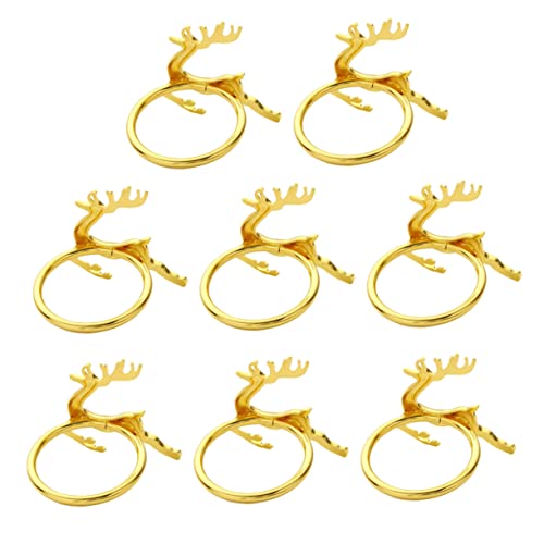 FUNNETOYU 8 Stück Teiliges Serviettenringe Rentier Goldfarben Stabile Napkin Holder Deko für Weihnachten Hochzeit Party Festliche Tischdekoration FUNNETOYU 8 Stück Teiliges Serviettenringe Rentier Goldfarben Stabile Napkin Holder Deko für Weihnachten Hochzeit Party Festliche Tischdekoration von FUNNETOYU