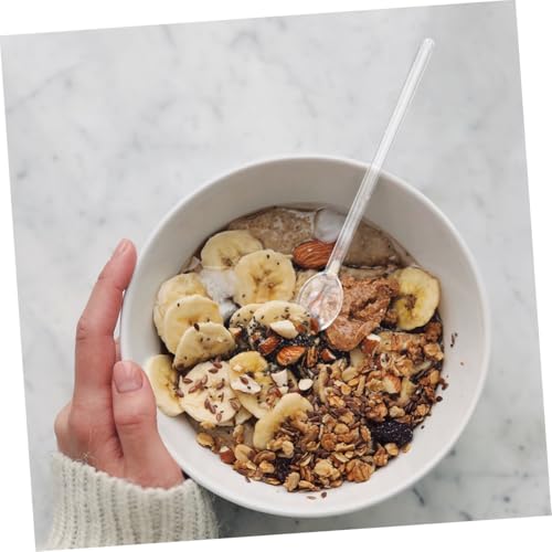 FUNNETOYU 8 Stück Teiliges Transparente Glaslöffel mit Langem Stil Hitzebeständig Kleine Kaffeelöffel und Teelöffel Spülmaschinenfest Eleganter Bistro Stil für Küche Party und Familienessen FUNNETOYU 8 Stück Teiliges Transparente Glaslöffel mit Langem Stil Hitzebeständig Kleine Kaffeelöffel und Teelöffel Spülmaschinenfest Eleganter Bistro Stil für Küche Party und Familienessen von FUNNETOYU