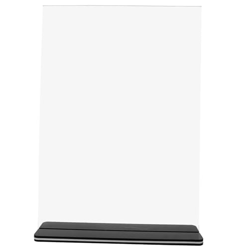 FUNNETOYU Acryl Doppel Panel Display Stand Transparent Leichter Tischaufsteller für Restaurant Büro Vielseitiger Sign Holder mit Sicherem Halt und Kratzfester Oberfläche von FUNNETOYU