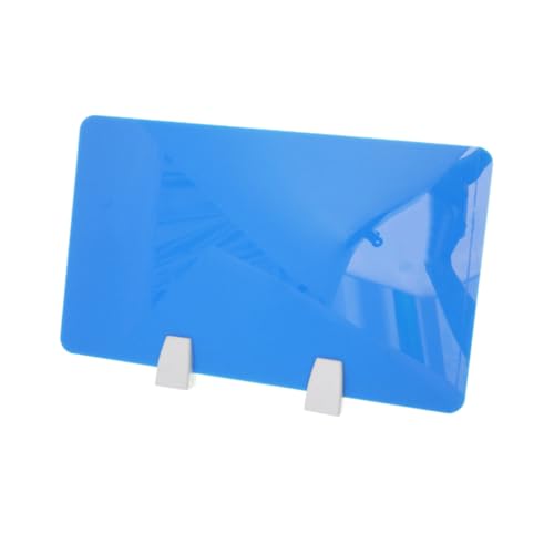 FUNNETOYU Acryl Schreibtisch Trennwand mit Klammern Blaue Büro Tischabschirmung Sichtschutz für Desktop Einfache Privatsphäre Am Arbeitsplatz Lärmschutz Vielseitige Bürodekoration von FUNNETOYU