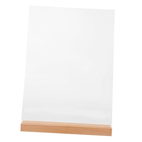 FUNNETOYU Acryl Tischaufsteller mit Holzsockel Robuster Acryl Schilderhalter Din Hochformat für Menüs Werbung Preisschilder Prospekt Flyerpräsentation in Restaurant Büro und Laden FUNNETOYU Acryl Tischaufsteller mit Holzsockel Robuster Acryl Schilderhalter Din Hochformat für Menüs Werbung Preisschilder Prospekt Flyerpräsentation in Restaurant Büro und Laden von FUNNETOYU