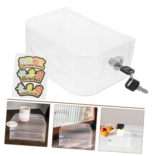 FUNNETOYU Acrylbox für Karten mit Schlitz Multifunktionale Transparente Aufbewahrungsbox für Visitenkarten Spenden Geld und Partys Abnehmbar und Vielseitig Einsetzbar für Büro und FUNNETOYU Acrylbox für Karten mit Schlitz Multifunktionale Transparente Aufbewahrungsbox für Visitenkarten Spenden Geld und Partys Abnehmbar und Vielseitig Einsetzbar für Büro und von FUNNETOYU