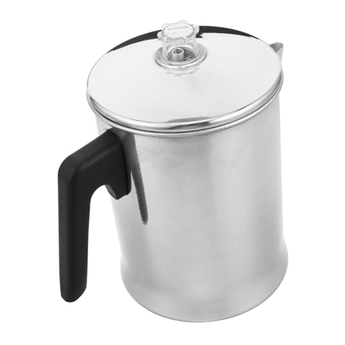 FUNNETOYU Aluminium Kaffee Kanne mit Deckel Vielseitiger Outdoor Wasserkocher für Camping Wandern Picknick und Büro Großer Kaffeebereiter für Heiße Getränke Unterwegs von FUNNETOYU