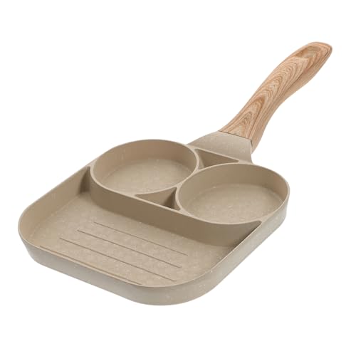 FUNNETOYU Antihaft pfanne mit Mehreren Rillen Multifunktionale Bratpfanne für Eier Hamburger und Pfannkuchen Kompatibel mit Induktionsherd und Campingkocher für Küche Outdoor und Camping von FUNNETOYU