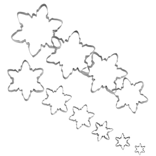FUNNETOYU Ausstechformen Set Teilig Schneeflocke Keksausstecher Backform für Weihnachten Geburtstag Multifunktionale Plätzchenform Langlebig und Einfach zu Verwenden von FUNNETOYU