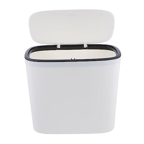 FUNNETOYU Badezimmer Mülleimer mit Deckel Mini Abfalleimer aus Weiß Design für Zuhause und Büro für Verschiedene Raumstile Sicherer Müllbehälter mit Großer Kapazität FUNNETOYU Badezimmer Mülleimer mit Deckel Mini Abfalleimer aus Weiß Design für Zuhause und Büro für Verschiedene Raumstile Sicherer Müllbehälter mit Großer Kapazität von FUNNETOYU