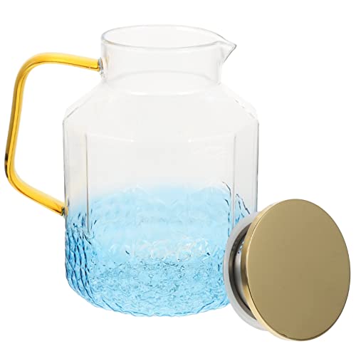 FUNNETOYU Beverage Serving Pitcher Aus Glas Kühler Wasserkrug Mit Deckel Für Saft Tees Und Kalte Getränke Ergonomischer Griff Für Tägliche Verwendung Und Gäste FUNNETOYU Beverage Serving Pitcher Aus Glas Kühler Wasserkrug Mit Deckel Für Saft Tees Und Kalte Getränke Ergonomischer Griff Für Tägliche Verwendung Und Gäste von FUNNETOYU