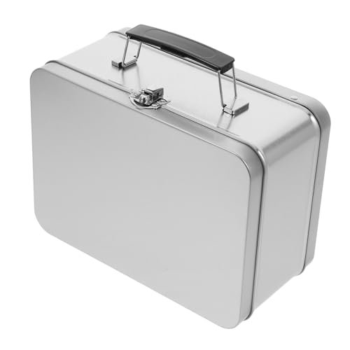FUNNETOYU Box Tragbare Geschenkbox Keksdose Lebensmittelhalter Bento Behälter Blechbehälter Kleine Metallbehälter Mit Deckel Metalldosen Aufbewahrungshalter Salatbehälter von FUNNETOYU