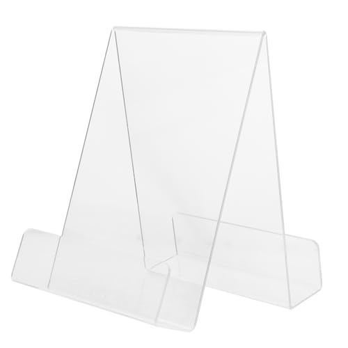 FUNNETOYU Buchdisplay Ständer aus Acryl Doppelseitiger Buchhalter für Desktop zur Aufbewahrung und Präsentation von Büchern und Musik Alben Große Installieren und Stabil von FUNNETOYU