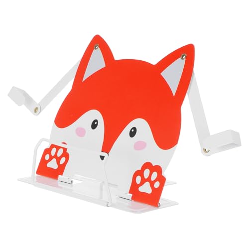 FUNNETOYU Buchhalter Leseständer mit Niedlichem Fuchs design Multifunktionaler Buchständer für Kinderleseständer und Kochbücher Stabiler Langlebiger Desktop Book Holder für Schule und von FUNNETOYU