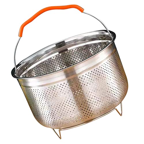 FUNNETOYU Dampfgarer Einsatz aus mit Griff Multifunktionaler Dampferkorb für Reiskocher Dampfgarbehälter für Zuhause und Gastronomie Hitzebeständig und Leicht zu Reinigen von FUNNETOYU