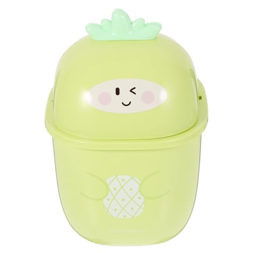 FUNNETOYU Desktop Niedlicher Ananas Mülleimer mit Deckel Wiederverwendbarer Abfallbehälter für Zuhause Büro und Schlafzimmer für Kleine Räume aus Langlebigem FUNNETOYU Desktop Niedlicher Ananas Mülleimer mit Deckel Wiederverwendbarer Abfallbehälter für Zuhause Büro und Schlafzimmer für Kleine Räume aus Langlebigem von FUNNETOYU