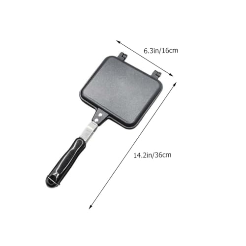 FUNNETOYU Doppelseitiger Sandwich Maker Nonstick Bratpfanne für Brot Toast Backen Abnehmbare Grillplatte Vielseitig für Frühstück Camping Familie Antihaftbeschichtung Langlebig und Leicht von FUNNETOYU