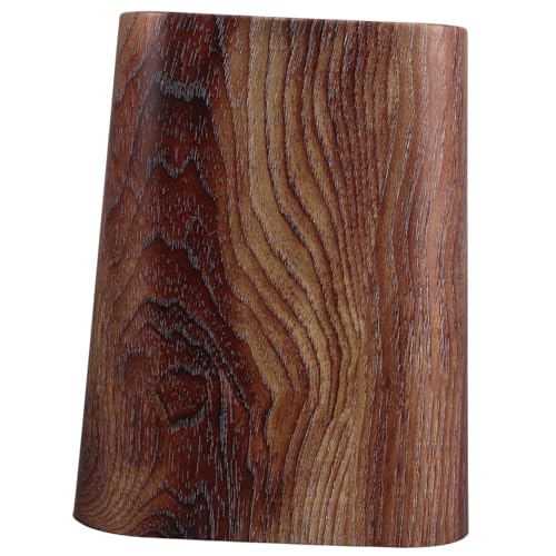 FUNNETOYU Doppelwandiger Abfalleimer mit Holzmaserung Robuster Küchen Mülleimer Einfach zu Reinigen Geruchsdicht Mittlere Eleganter Abfallbehälter für Wohnzimmer Büro und Küche von FUNNETOYU