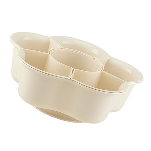 FUNNETOYU Drehbares Hot Pot Serviertablett mit Fächern Abtropfender Gemüsetrenner aus Langlebigem Material Hitzebeständig und Vielseitig für Küche und Grill Geeignet Modernes Design in von FUNNETOYU