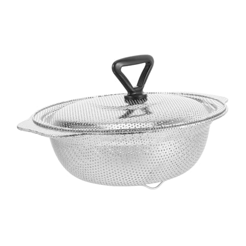 FUNNETOYU Edelstahl Abtropfkorb mit Deckel Feinmaschiges Sieb für Gemüse und Obst Multifunktionaler Küchenablaufkorb Schnelles Wasserablaufdesign Vielseitig für Reiswaschen und FUNNETOYU Edelstahl Abtropfkorb mit Deckel Feinmaschiges Sieb für Gemüse und Obst Multifunktionaler Küchenablaufkorb Schnelles Wasserablaufdesign Vielseitig für Reiswaschen und von FUNNETOYU