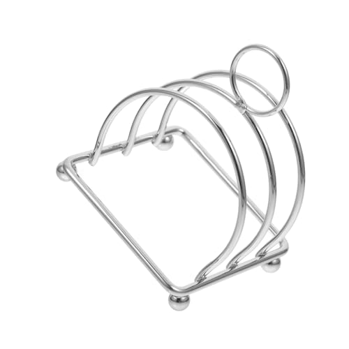 FUNNETOYU Edelstahl-Brot für Toastscheibenständer Brotscheiben-Organizer Kochen Toastständer zum Frühstück Toastscheibenteiler Toasterständer Toasterhalter Rostfreier Stahl Silber von FUNNETOYU