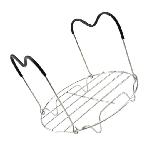 FUNNETOYU Edelstahl Dämpfeinsatz mit Silikongriff Hitzebeständiger Küchen Dampfgarer Aufsatz für Schnellkochtopf und Reiskocher Langlebiges Haushalts Steaming Rack Einfach zu Reinigen und FUNNETOYU Edelstahl Dämpfeinsatz mit Silikongriff Hitzebeständiger Küchen Dampfgarer Aufsatz für Schnellkochtopf und Reiskocher Langlebiges Haushalts Steaming Rack Einfach zu Reinigen und von FUNNETOYU