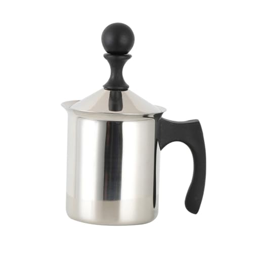 FUNNETOYU Edelstahl Handpumpe Milchaufschäumer Doppeltes Filtersieb Ergonomischer Griff Kompakter Milchaufschäumer für Latte Art Zuhause Bar FUNNETOYU Edelstahl Handpumpe Milchaufschäumer Doppeltes Filtersieb Ergonomischer Griff Kompakter Milchaufschäumer für Latte Art Zuhause Bar von FUNNETOYU