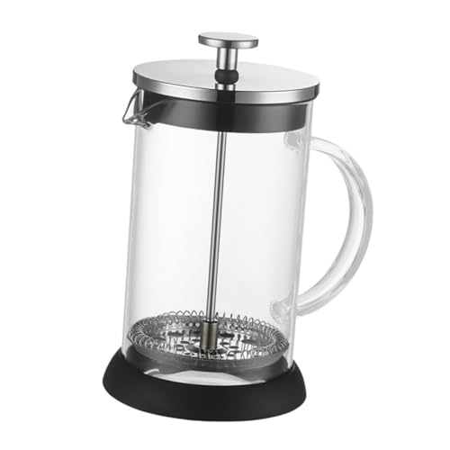 FUNNETOYU Edelstahl Kaffee presskanne mit Hitzebeständigem Filter Multifunktionale Teekanne für Heiße und Kalte Getränke Modische Filterkaffeemaschine für Haushalt und Büro von FUNNETOYU