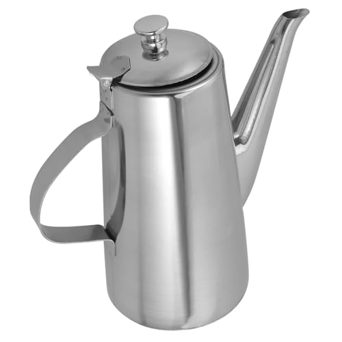 FUNNETOYU Edelstahl Kanne Langer Ausguss Kaltes Wasser Kännchen Kleine Kanne für Zuhause Langlebig Bruchsicher Einfache Reinigung Angenehmer Griff Stilvolles Design von FUNNETOYU