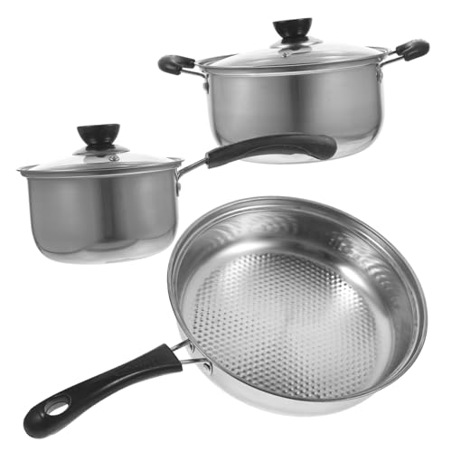 FUNNETOYU Edelstahl Küchenhelfer Teiliges Kochgeschirr mit Kleiner Pfanne und Saucentopf Induktionsgeeignet Langlebig Leicht zu Reinigen für Vielseitiges Kochen Küche FUNNETOYU Edelstahl Küchenhelfer Teiliges Kochgeschirr mit Kleiner Pfanne und Saucentopf Induktionsgeeignet Langlebig Leicht zu Reinigen für Vielseitiges Kochen Küche von FUNNETOYU