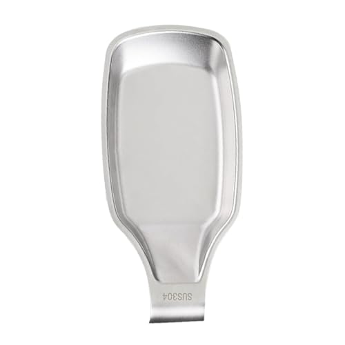 FUNNETOYU Edelstahl Löffelhalter Hitzebeständig Küchenutensilien Ablage Tableware Tray Organizer für Kochlöffel Suppenkelle Utensils Storage Plate Spülmaschinenfest Platzsparend von FUNNETOYU