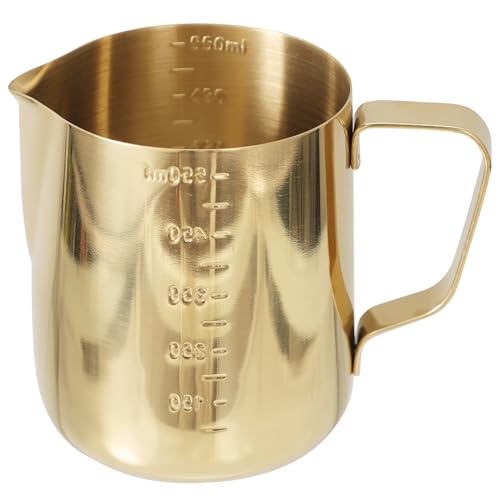 FUNNETOYU Edelstahl Milchaufschäumer Kännchen mit Messskala Frother Pitcher für Espresso und Kaffee Robustes Milchkanne mit Griff für Latte Art und Milchschaumzubereitung FUNNETOYU Edelstahl Milchaufschäumer Kännchen mit Messskala Frother Pitcher für Espresso und Kaffee Robustes Milchkanne mit Griff für Latte Art und Milchschaumzubereitung von FUNNETOYU