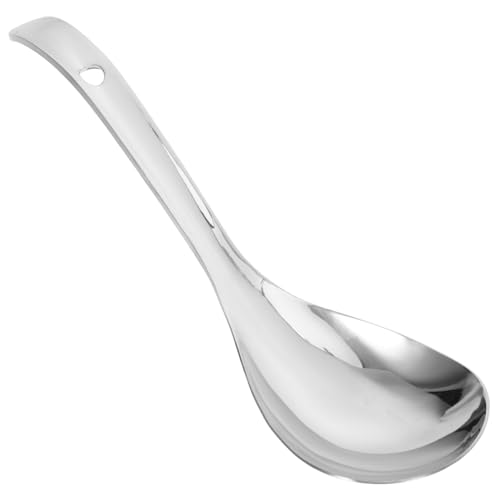 FUNNETOYU Edelstahl Reislöffel Ergonomisch Hitzebeständig Kochlöffel für Küche Langlebig Praktisch von FUNNETOYU