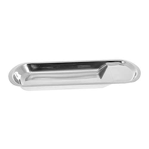 FUNNETOYU Edelstahl Servierplatte Glänzend Spülmaschinenfest Buffet Tablett für Küche und Gastronomie Multifunktionales Food Tray Robust und Pflegeleicht von FUNNETOYU
