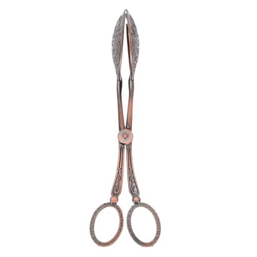 FUNNETOYU Edelstahl Servierzange Brotzange Vintage Stil Multifunktionaler Küchenclip für Brot Käse Obst für Partys Backzubehör Leicht und Tragbar Gold Rotbraun FUNNETOYU Edelstahl Servierzange Brotzange Vintage Stil Multifunktionaler Küchenclip für Brot Käse Obst für Partys Backzubehör Leicht und Tragbar Gold Rotbraun von FUNNETOYU