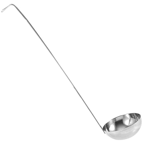 FUNNETOYU Edelstahl Suppenkelle mit Langem Griff Rostfrei Robust Großer Schöpflöffel für Soßen und Suppen Fassungsvermögen Spülmaschinengeeignet für Küche und Gastronomie von FUNNETOYU