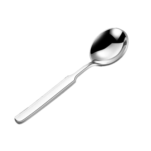 FUNNETOYU Edelstahl Suppenlöffel Klassisch Vertieft Vielseitig für Reis und Soßen Umweltfreundlich Robust und Stilvoll für Haushalt und Buffet von FUNNETOYU