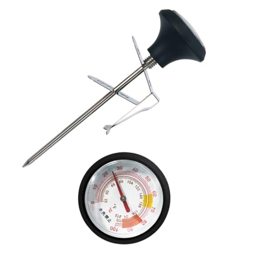 FUNNETOYU Edelstahl Thermometer mit Clip und Silikonschutz für Getränke Fleisch und Wasser Präzise Temperaturmessung Rostfrei Vielseitig Einsetzbar für Kochen und Grillen Teilig FUNNETOYU Edelstahl Thermometer mit Clip und Silikonschutz für Getränke Fleisch und Wasser Präzise Temperaturmessung Rostfrei Vielseitig Einsetzbar für Kochen und Grillen Teilig von FUNNETOYU