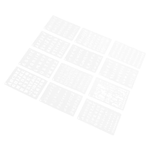 FUNNETOYU Elegante Wandmalerei-schablonen 12 Alphabet-schablonen Wiederverwendbar Für Türschilder Heimdekoration Büro Hochzeit von FUNNETOYU