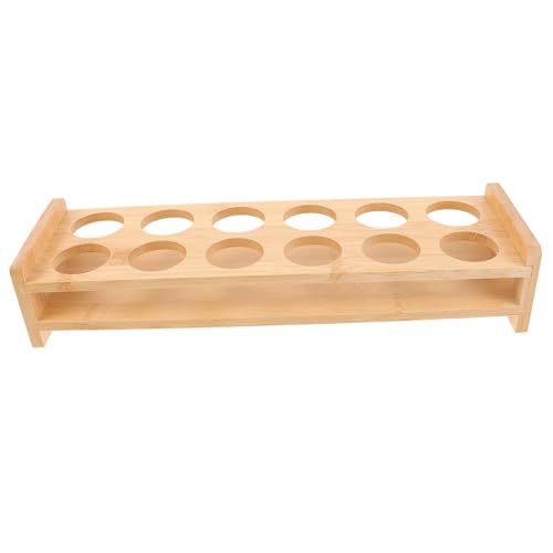 FUNNETOYU Fach Holz Schnapsglashalter Shot Glass Organizer Whisky Glasständer für Bar Küche Zuhause Kleiner Weinglashalter mit Lochdesign Praktisch für Partys und Geschenke von FUNNETOYU