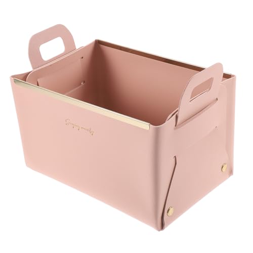 FUNNETOYU Faltbare Aufbewahrungsbox für Schreibtisch mit Griff Robuste Desktop Organizer Box für Schlüssel Münzen Schmuck Dekorative Tischablage für Büro und Eingangsbereich Stabile von FUNNETOYU
