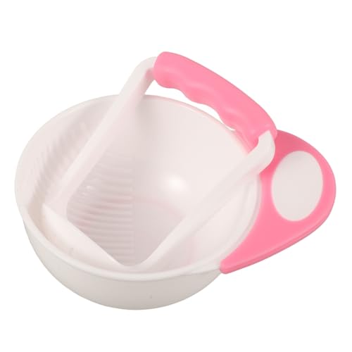 FUNNETOYU Food Masher Bowl Freiem Kunststoff Rutschfest mit Gummiring Handlicher Griff für Früchte und Leicht zu Reinigen Babynahrungszubereitung von FUNNETOYU
