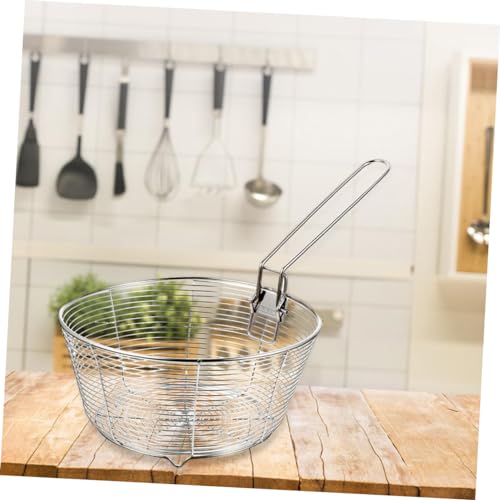 FUNNETOYU Frittierkorb aus Hitzebeständig mit Griff Vielseitiger Snack und Kartoffel Kochsieb Einsatz für Töpfe Praktischer Filterkorb zum Frittieren und Abtropfen von Öl FUNNETOYU Frittierkorb aus Hitzebeständig mit Griff Vielseitiger Snack und Kartoffel Kochsieb Einsatz für Töpfe Praktischer Filterkorb zum Frittieren und Abtropfen von Öl von FUNNETOYU