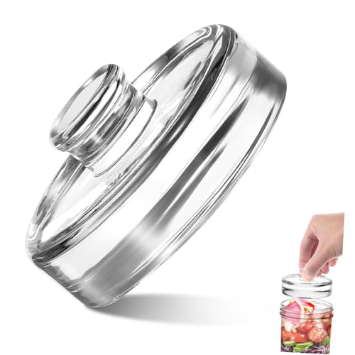 FUNNETOYU Gärgewicht für Einmachgläser Schweres Gärgewicht mit Griff für Weithals Mason Gläser Sicher für Köstliche Fermentierte Speisen FUNNETOYU Gärgewicht für Einmachgläser Schweres Gärgewicht mit Griff für Weithals Mason Gläser Sicher für Köstliche Fermentierte Speisen von FUNNETOYU