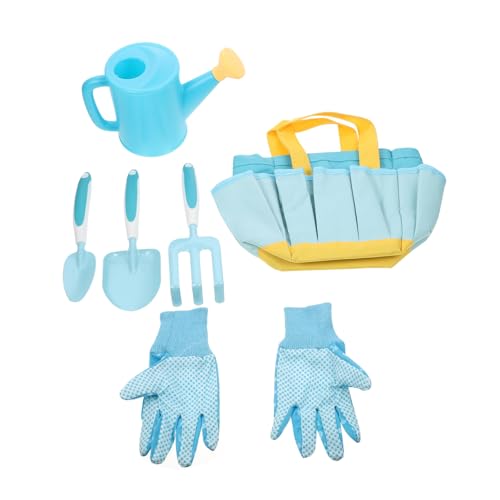 FUNNETOYU Gartengeräte Kunststoff Langlebig mit Schaufel Rechen und Gießkanne für Mädchen Jungen Praktisches Gartenspielzeug Fördert Praktische Fähigkeiten im Garten von FUNNETOYU