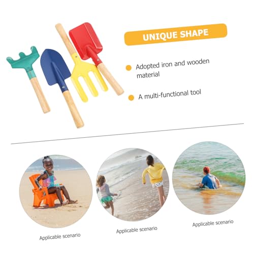 FUNNETOYU Gartengeräte mit Rechen Schaufel Breitem und Spitzem Handspaten Leicht und Kindgerecht für Mädchen zum Pflanzen Garten Zufällige Farbe Zufällige Farbe von FUNNETOYU