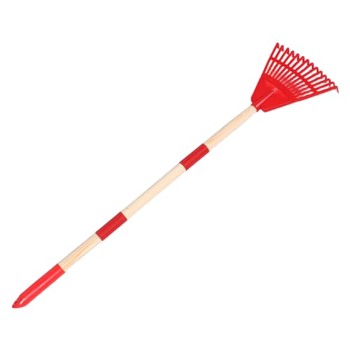 FUNNETOYU Gartenrechen Kunststoff Laubbesen Abnehmbar Leicht Ergonomisch Sicher für Rasen Blumenbeete Baumumfeld Vielseitig Tragbar Rot FUNNETOYU Gartenrechen Kunststoff Laubbesen Abnehmbar Leicht Ergonomisch Sicher für Rasen Blumenbeete Baumumfeld Vielseitig Tragbar Rot von FUNNETOYU
