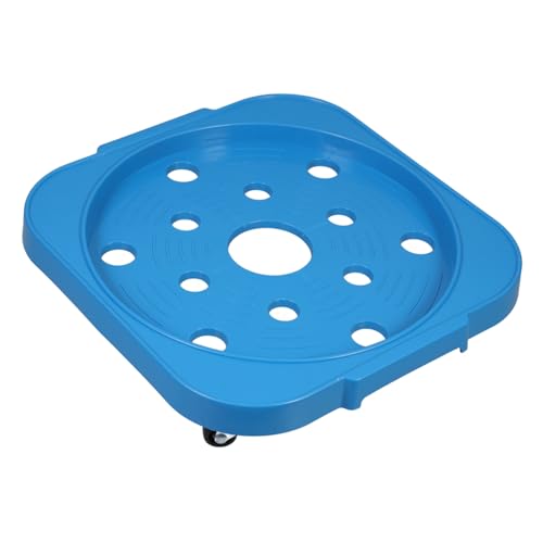 FUNNETOYU Gastankschub Zylinderstand Propanständer Propanzylinder Flaschenständer mit Rollen Basis für Gasflaschen beweglicher Propanflaschensockel Tankwanne mit Rädern Propanhalter pp Blau von FUNNETOYU