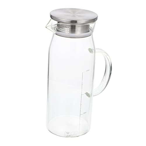 FUNNETOYU Glaskaraffe Hochtemperaturbeständiger Wasserkrug Transparente Getränkekanne für Kaffee Wasser Milch für Täglichen Gebrauch und Gastfreundschaft FUNNETOYU Glaskaraffe Hochtemperaturbeständiger Wasserkrug Transparente Getränkekanne für Kaffee Wasser Milch für Täglichen Gebrauch und Gastfreundschaft von FUNNETOYU